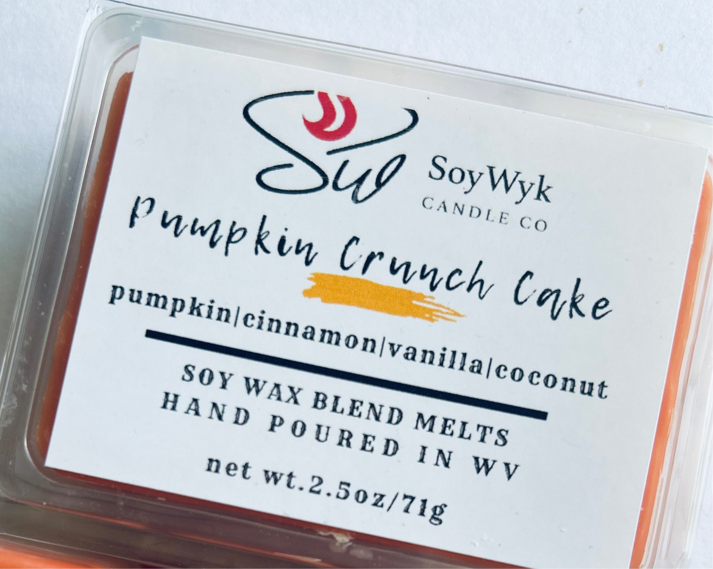 Pumkin Crunch Cake - Soy Wax Met - pumpkin, cinnamon, vanilla, coconut