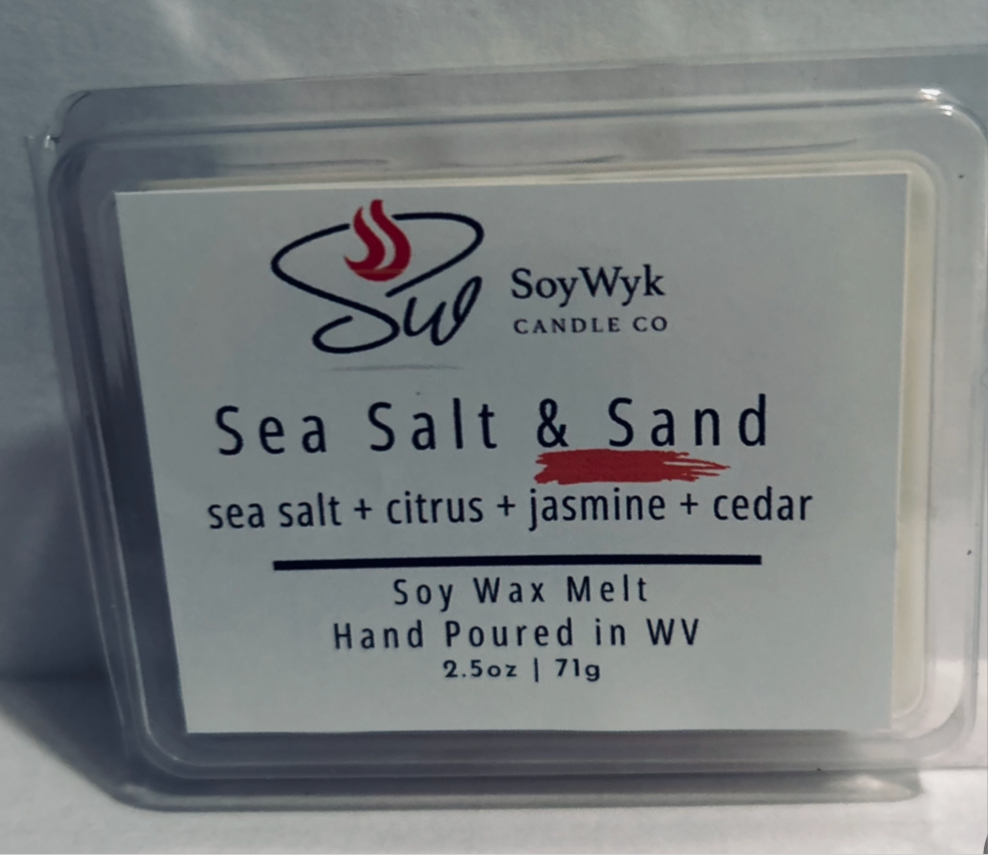 Sea Salt & Sand - Soy Wax Melt - sea salt, citrus, jasmine, cedar