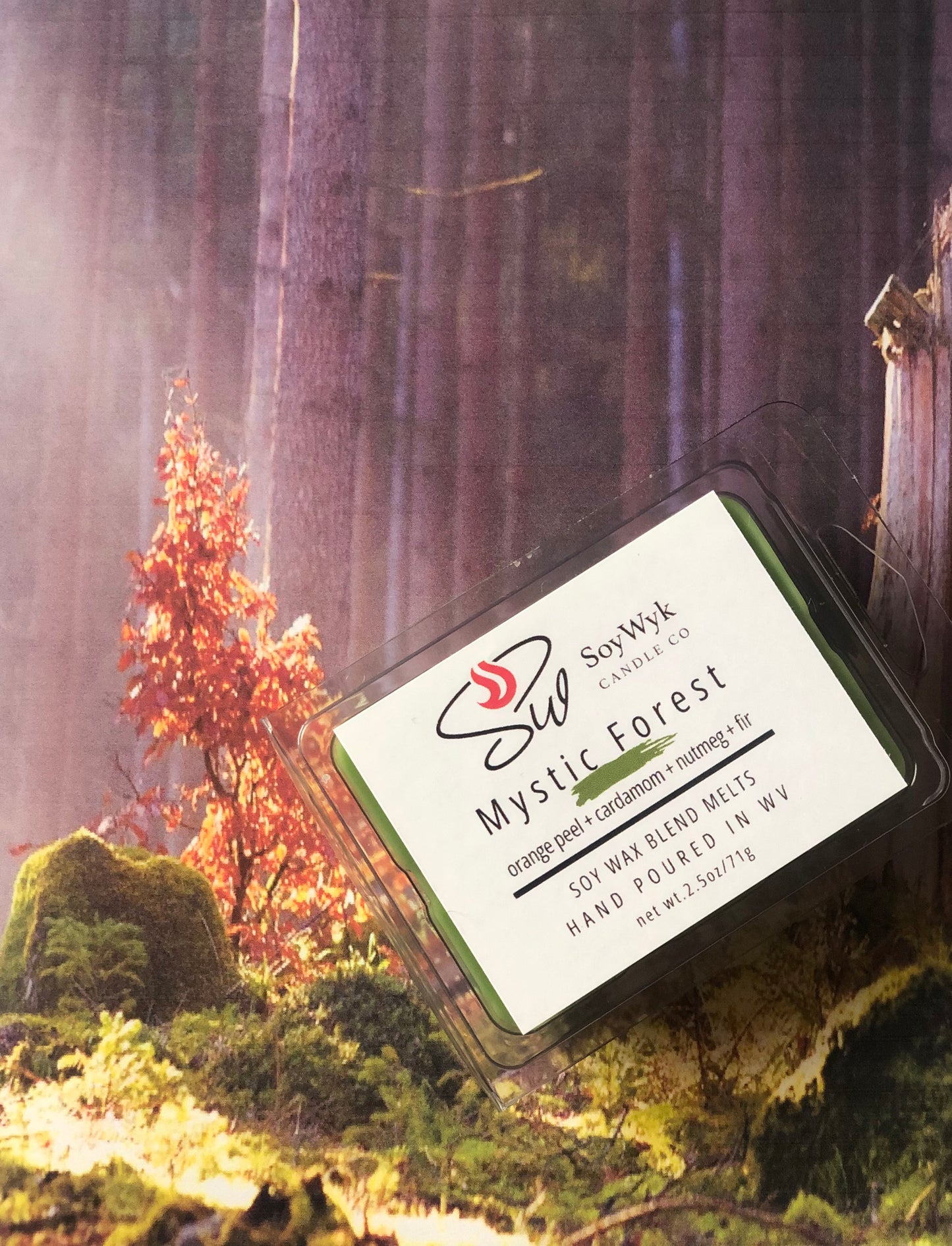 Mystic Forest - Soy Wax Melt - orange, cardamom, nutmeg