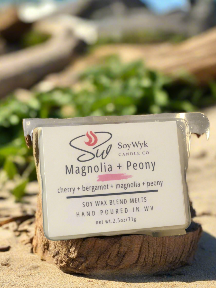 Magnolia & Peony - Soy Wax Melt- cherry, bergamot, magnolia, peony