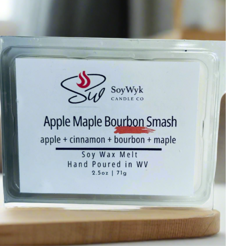 Apple Maple Bourbon Smash - Soy Wax Melt- apple, cinnamon, bourbon, maple