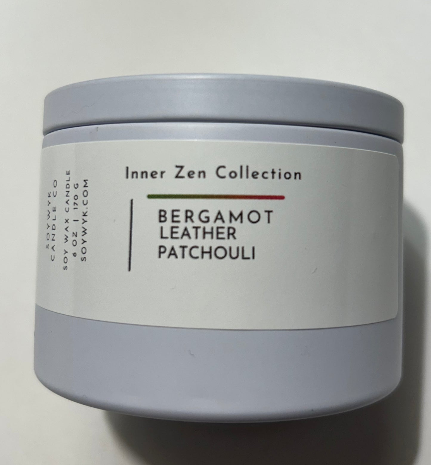 Bergamot + Leather + Patchouli - Soy Candle