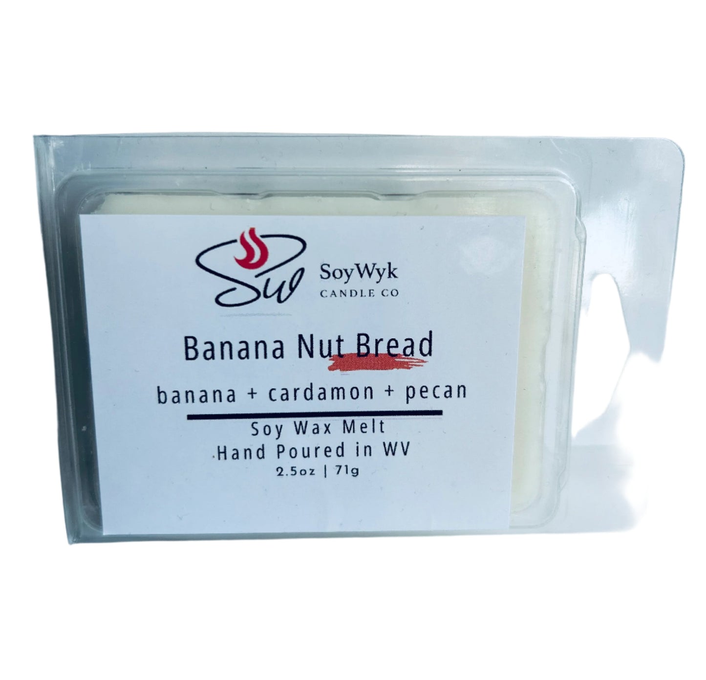 Banana Nut Bread  - Soy Wax Melt- banana, lemon, walnut, nutmeg, vanilla