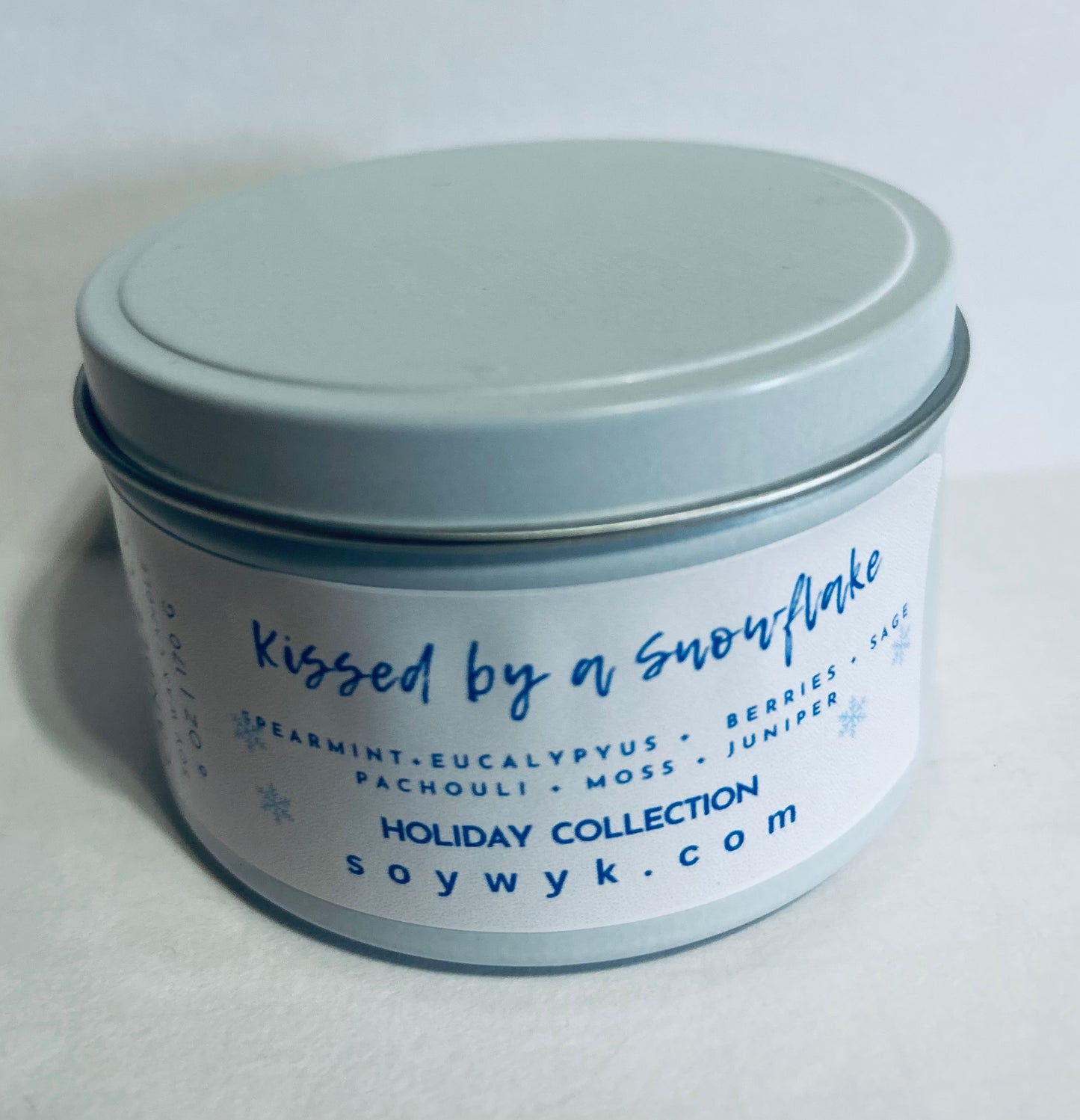 Kissed by a Snowflake - Soy Wax Candle - Holiday Collection Tin