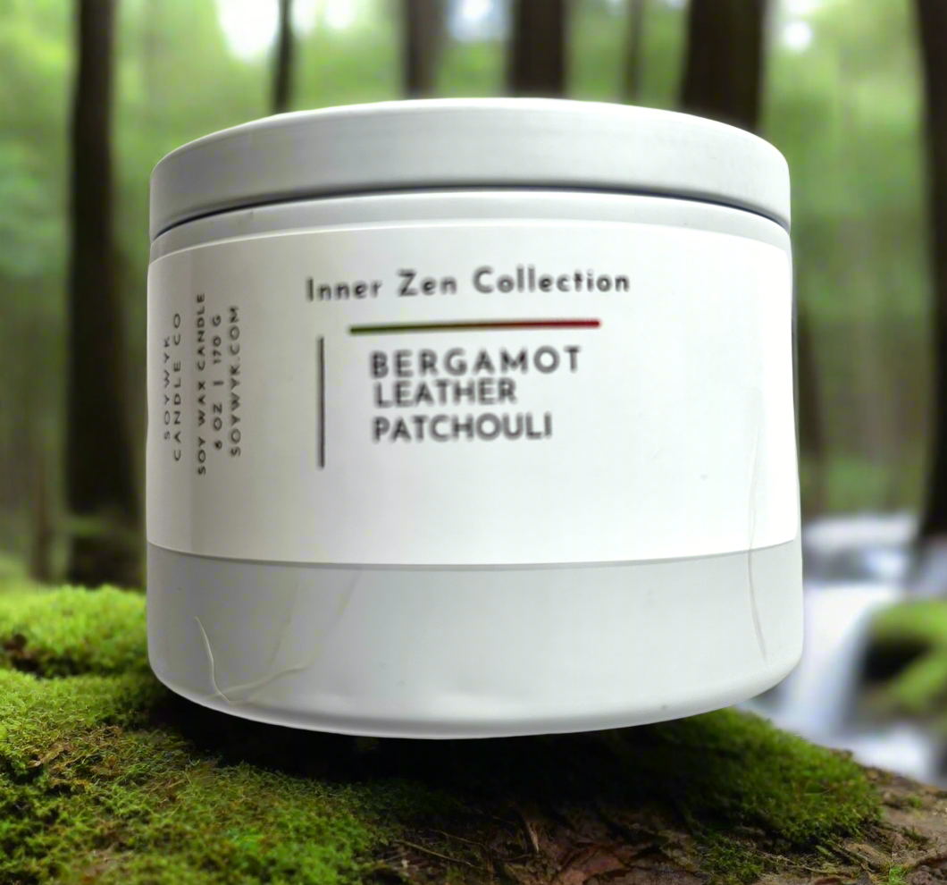 Bergamot + Leather + Patchouli   -  Soy Candle