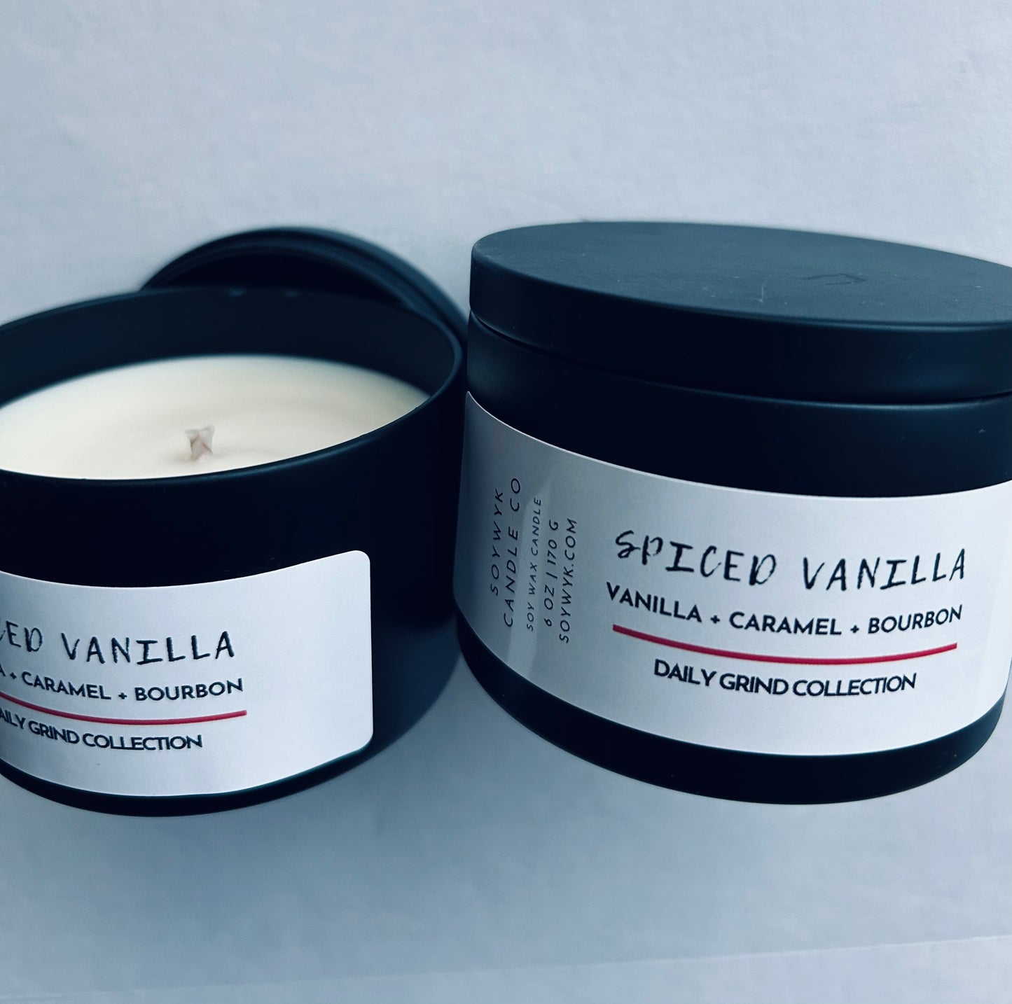 Naughty & Spiced Vanilla -  Soy Wax Candle - Holiday Collection Tin