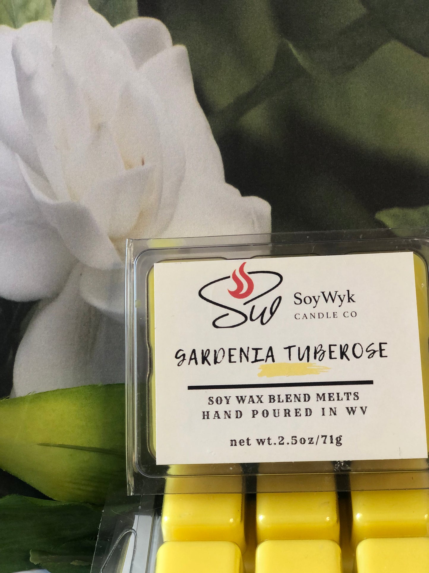Gardenia Tuberose - Soy Wax Melt- gardenia, lemon, tuberose, jasmine