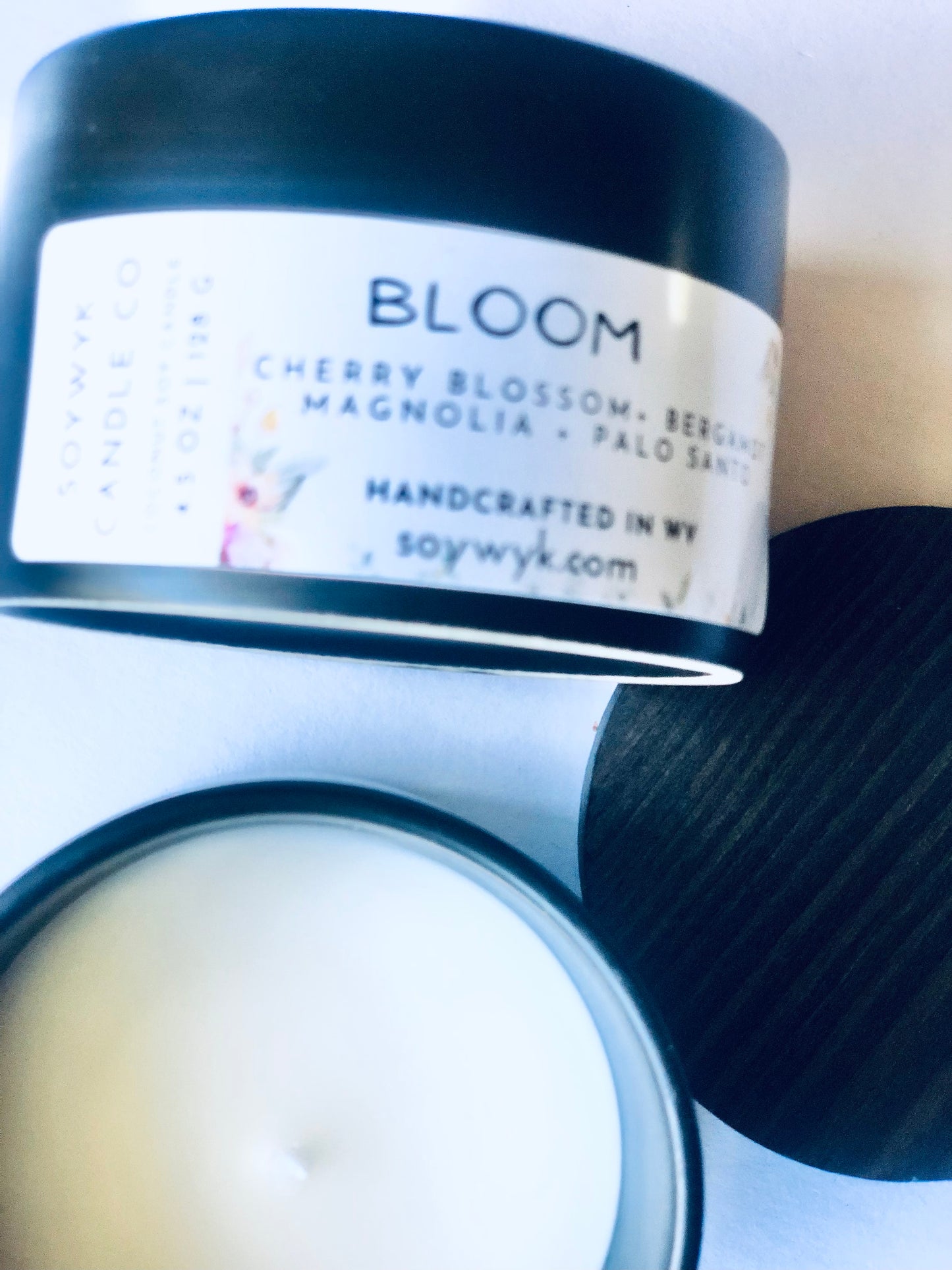 Bloom - Coconut Soy Candle- Cherry Blossom, Magnolia, Peony, Sandalwood
