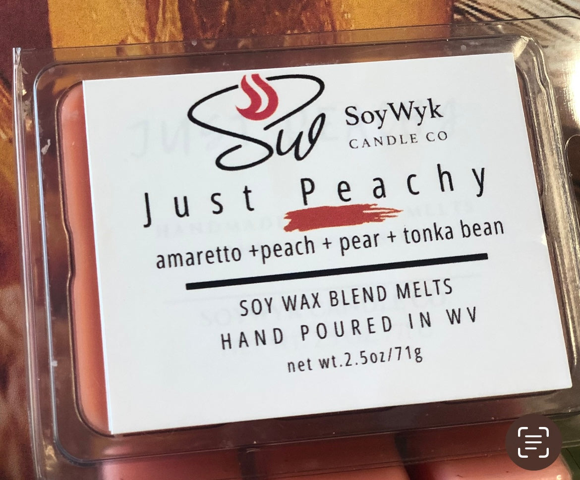 Just Peachy  - Soy Wax Melt- amaretto, peach, pear, tonka bean