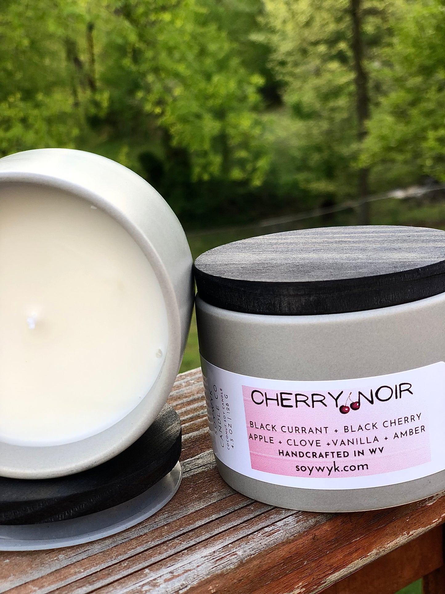 Cherry Noir - Soy Candle- Black Current, Apple, Black Cherry, Clove, Vanilla, Amber