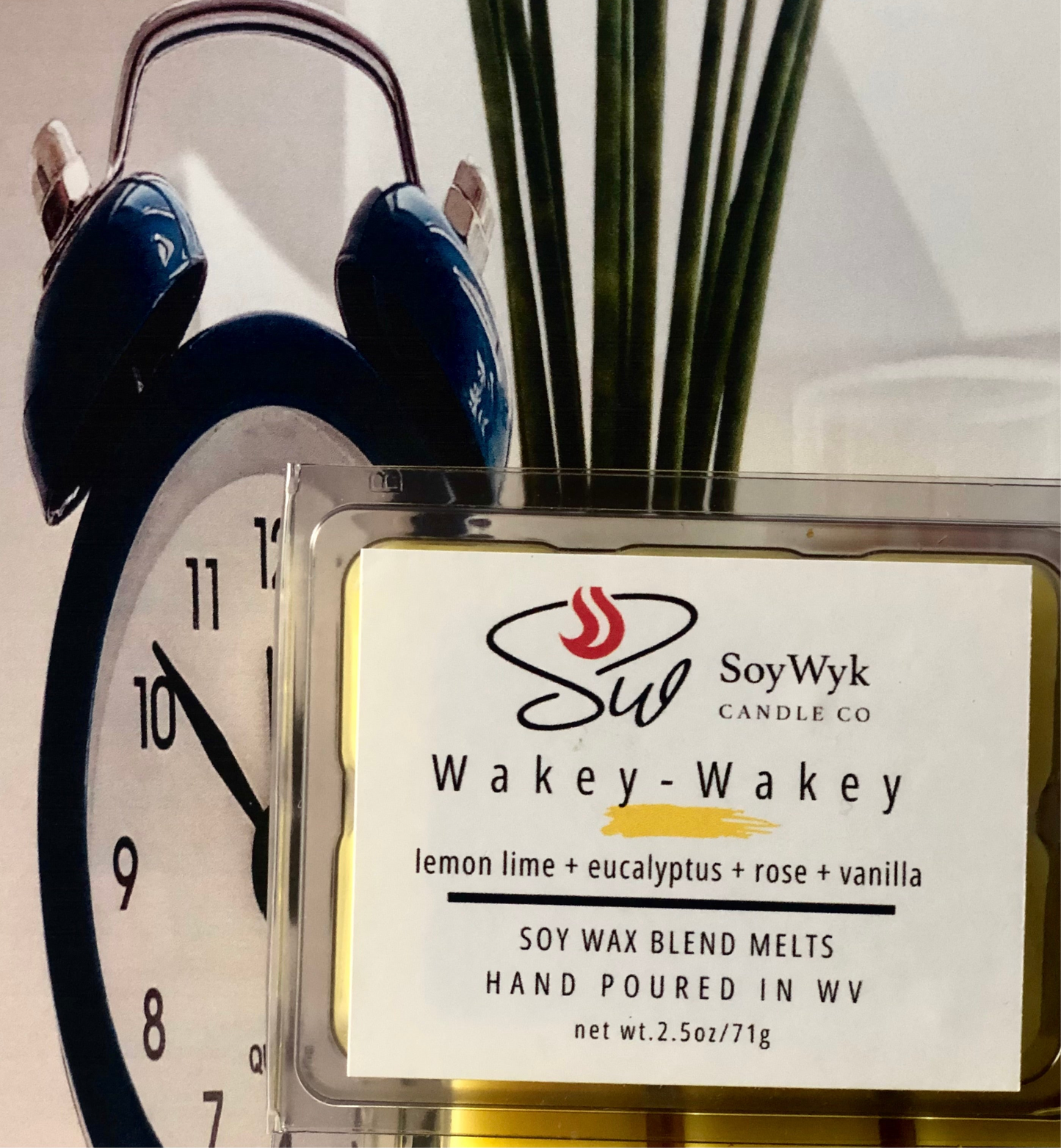 Wakey Wakey -  Soy Wax Melt - lemon, eucalyptus, lime