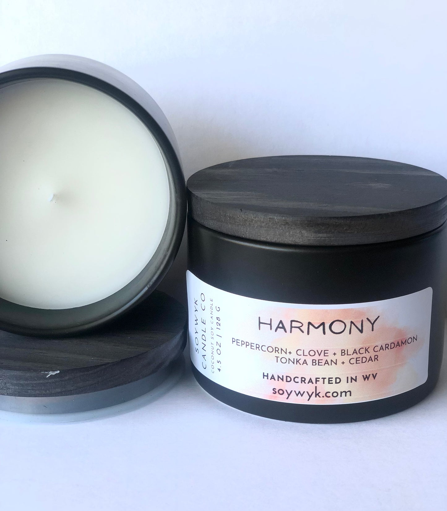 Harmony - Coconut Soy Candle- Peppercorn, Black Cardamon, Ginger, Cedar, Moss