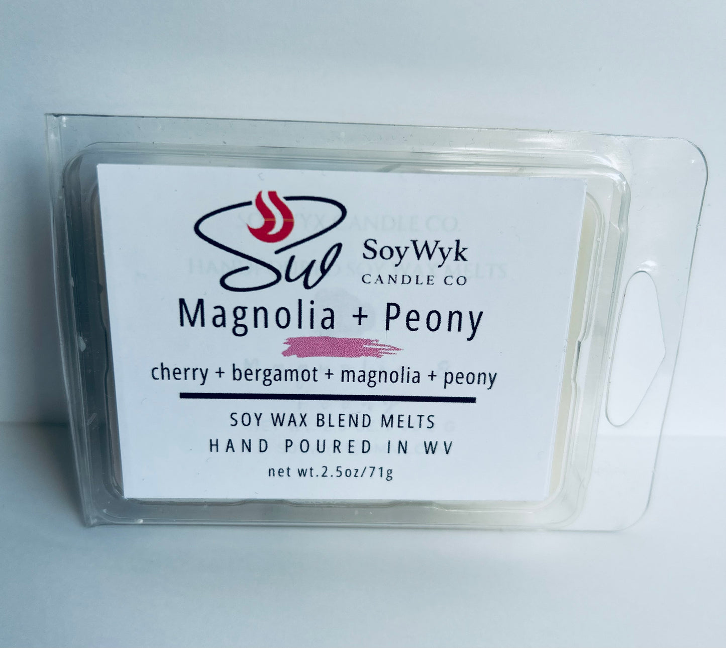 Magnolia & Peony - Soy Wax Melt- cherry, bergamot, magnolia, peony
