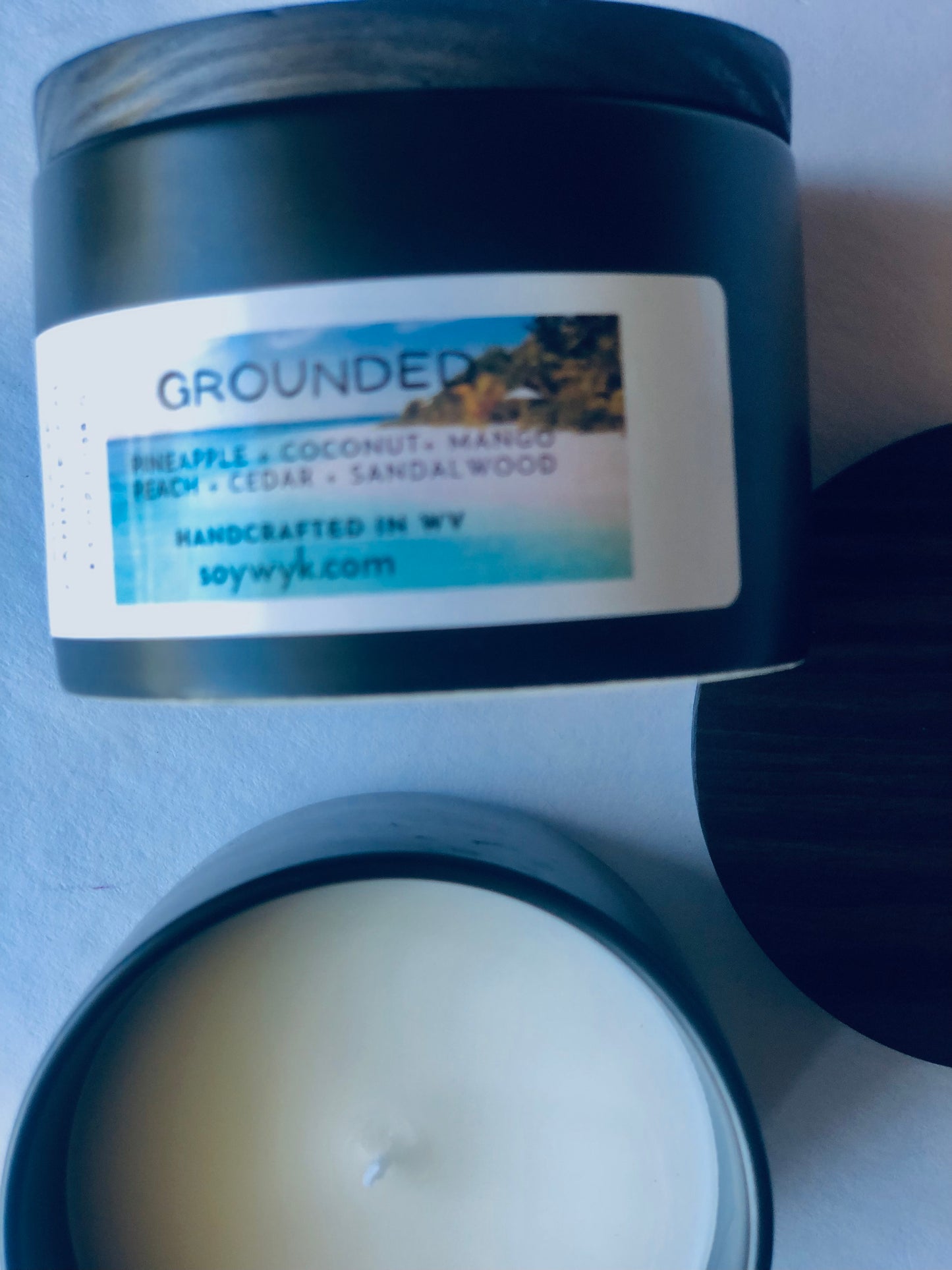 Grounded - Coconut Soy Candle - Coconut, Mango, Peach, Sandalwood, Cedar, Tonka Bean