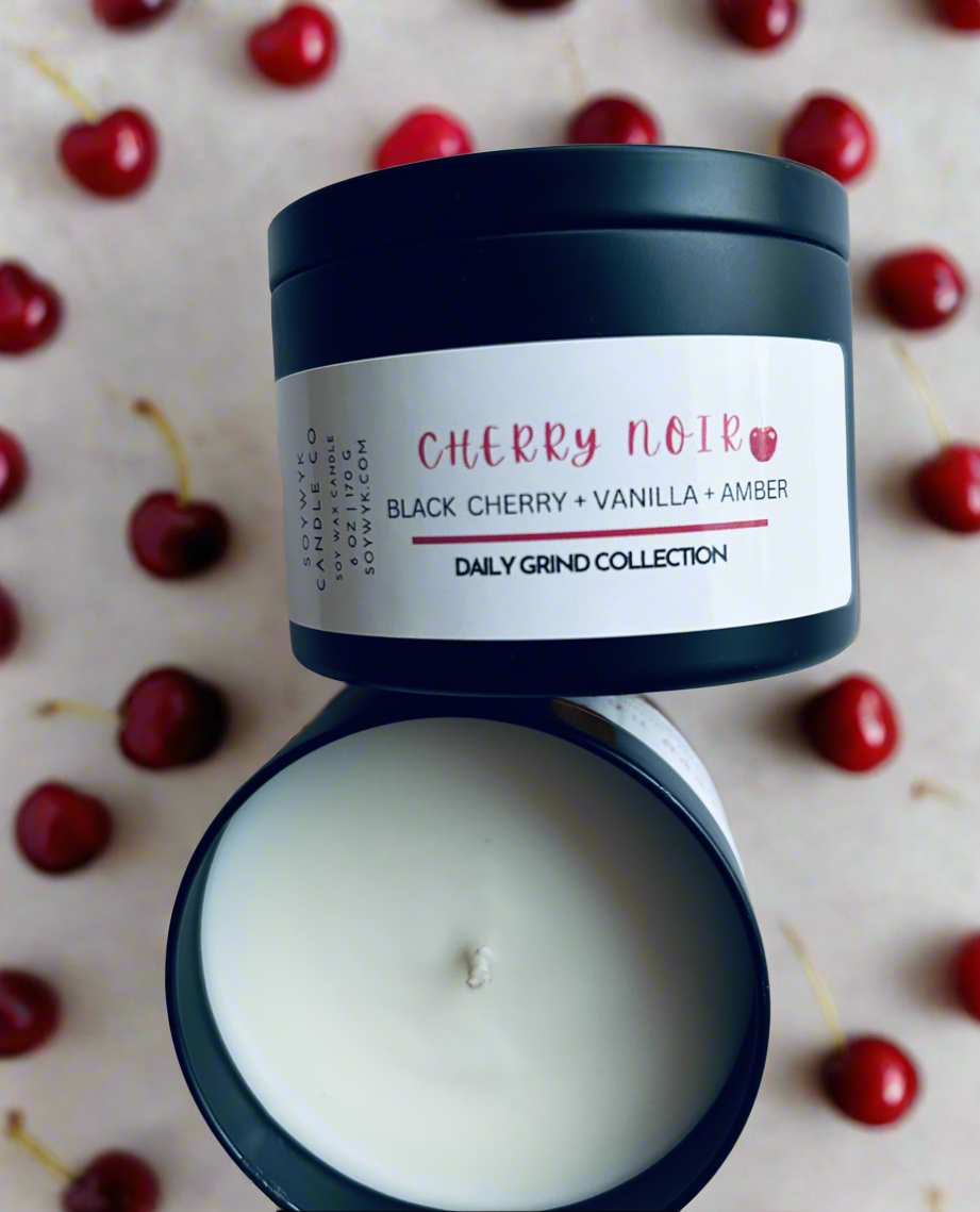 Cherry Noir - Soy Candle- Black Current, Apple, Black Cherry, Clove, Vanilla, Amber