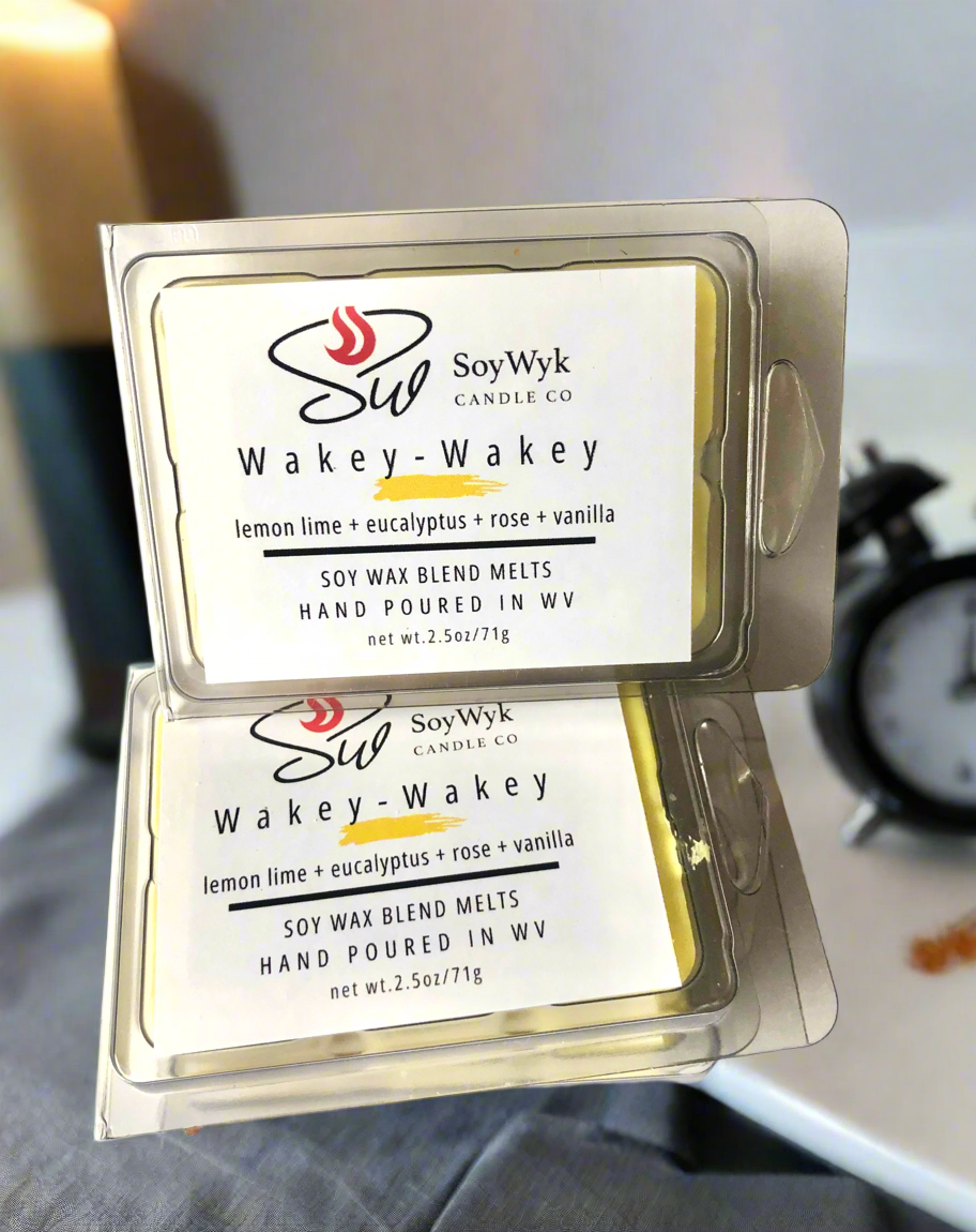 Wakey Wakey -  Soy Wax Melt - lemon, eucalyptus, lime