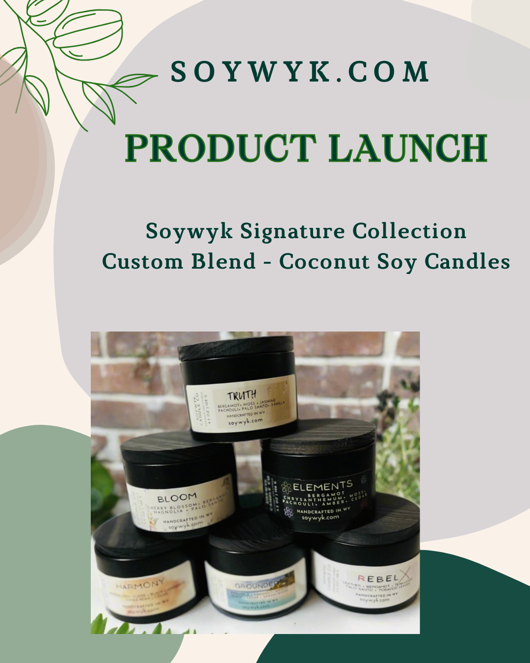 Truth - Coconut Soy Candle - Bergamot, Jasmine, Palo Santo