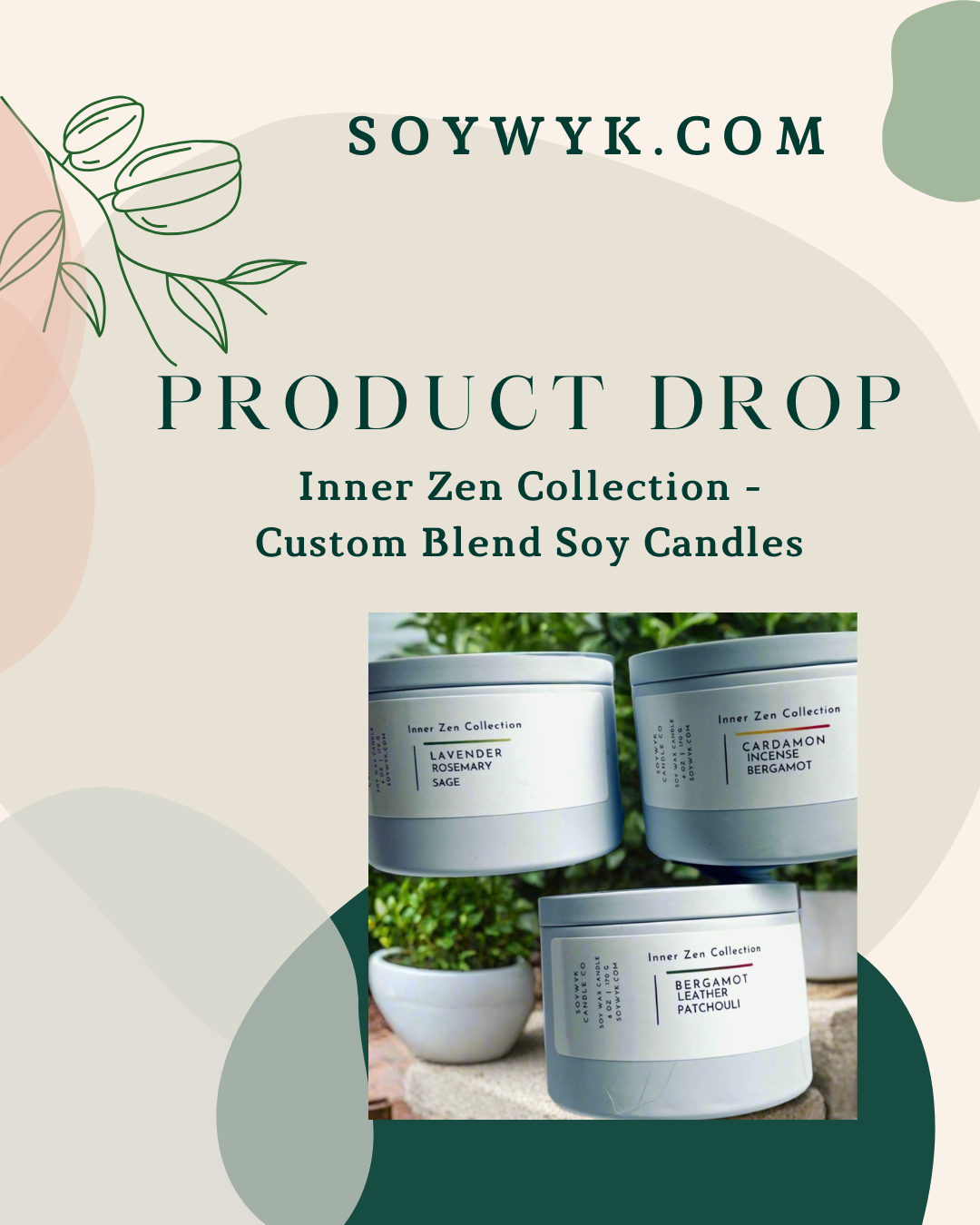 cardamon  + incense + bergamot -  Soy Candle